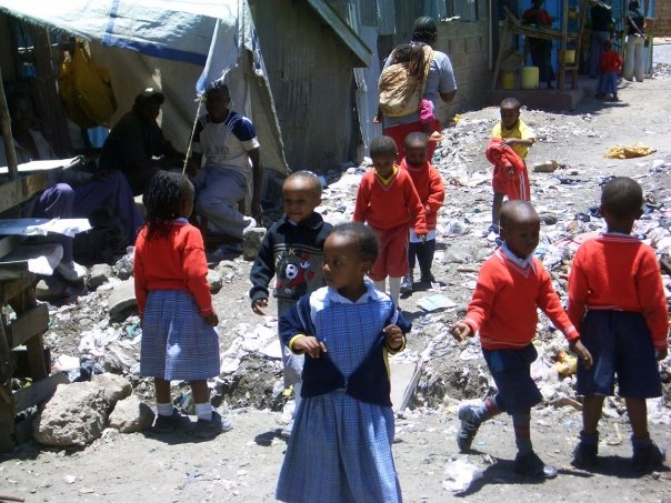 Nairobi - Kids Crossing Sewer Ditch.jpg