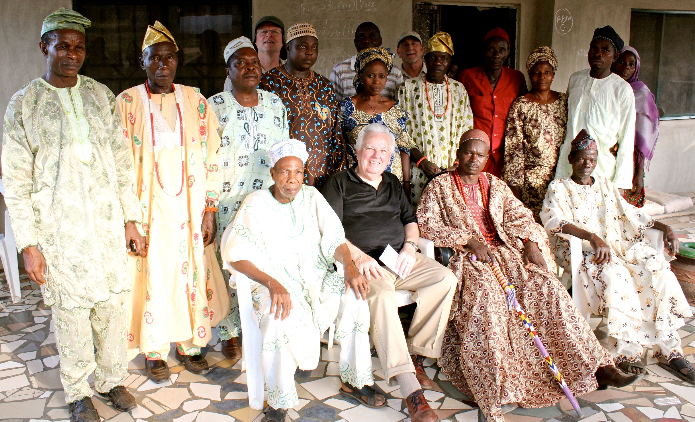 David With Elders of a Nigerian Village