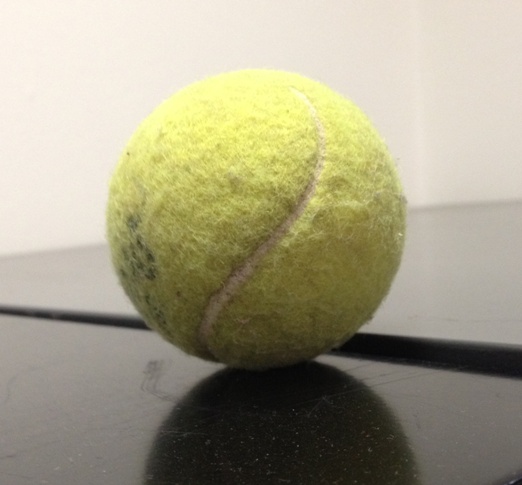 A tennis ball